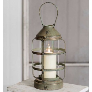 Ribbed Pillar Candle Lantern