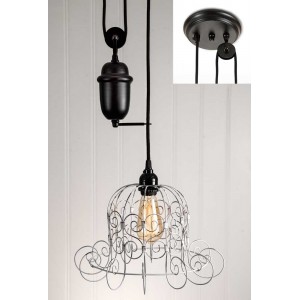 Romantic Shabby Pulldown Pendant Light