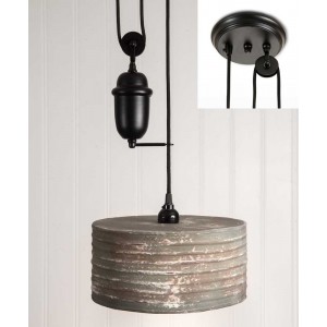 Round Pulldown Pendant Light