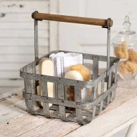 Salisbury Basket with Wood Handle